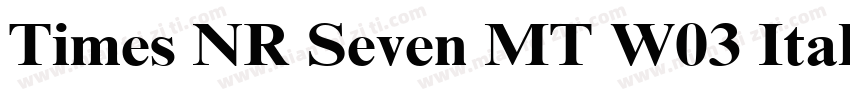 Times NR Seven MT W03 Italic字体转换
